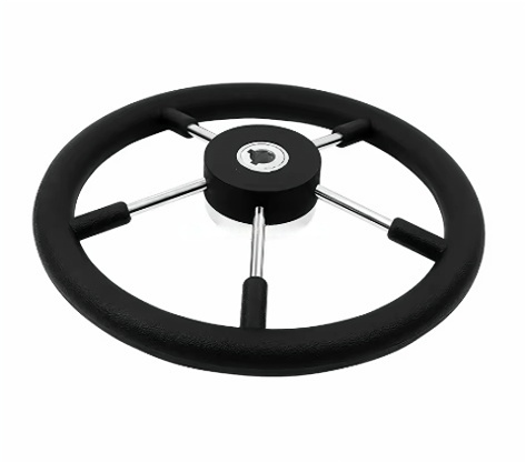 316 Stainless Steel Yacht Accessories Marine Boat Steering Wheel With PU Foam