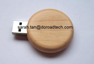 China Promotional Gift Flash Drives Wooden Round USB wholesale