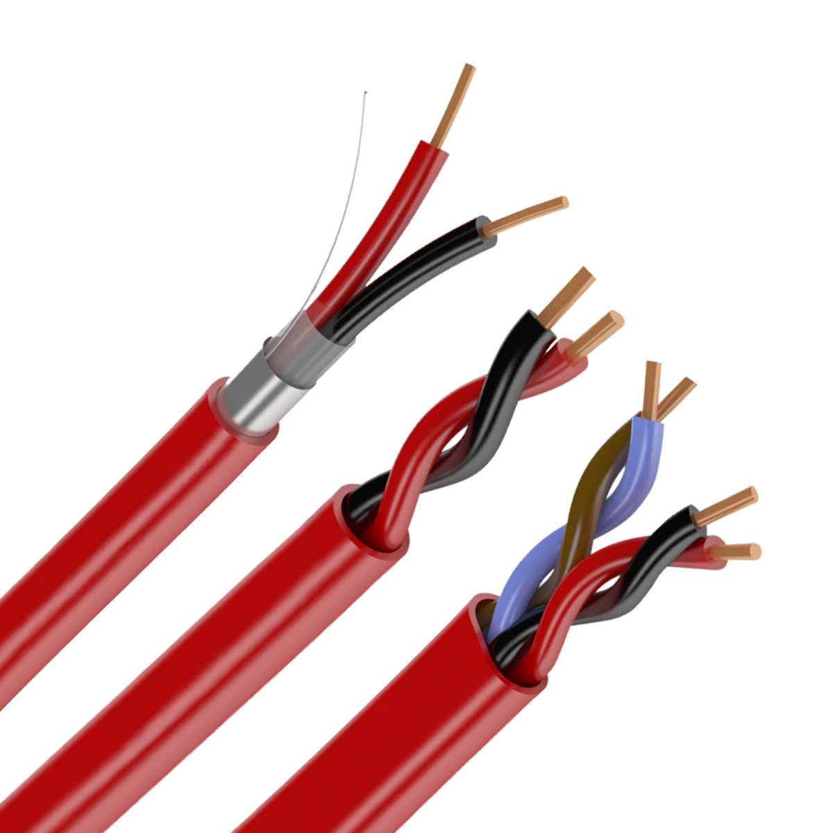 2x1.5mm2 Bare Copper Wire FPLR Fire Alarm Cable for Security System in Saudi Arabia
