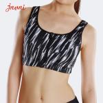 Women High Impact Printed Yoga Sports Bra Shockproof Fitness Bra Push Up Front