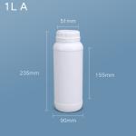 1000cc HDPE Plastic Bottle for Liquid Chemical Storage Acid and Alkali