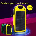 Travel Camping double usb solar mobile phone battery charger 5000mAh