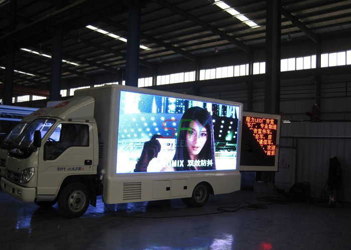 IP65 PH10mm Advertising Truck Mounted LED Screen Movable rear maintenance