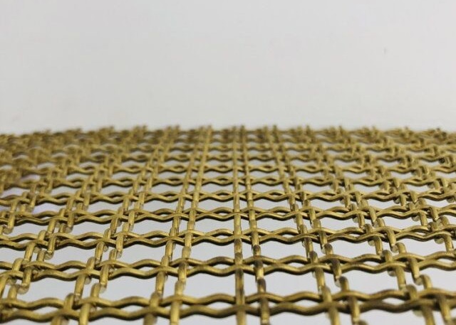 Free Oil Weave Crimped Copper Wire Mesh 4m width 8m length 5mm thickness