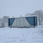 Custiomized Space Capsule House Hotel With Aluminum Plate Wall