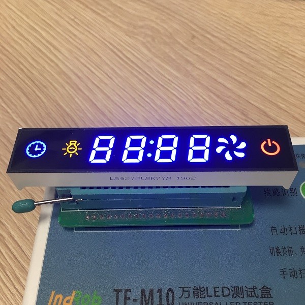 Multicolour Common Cathode 7 Segment Display module for kitchen hood