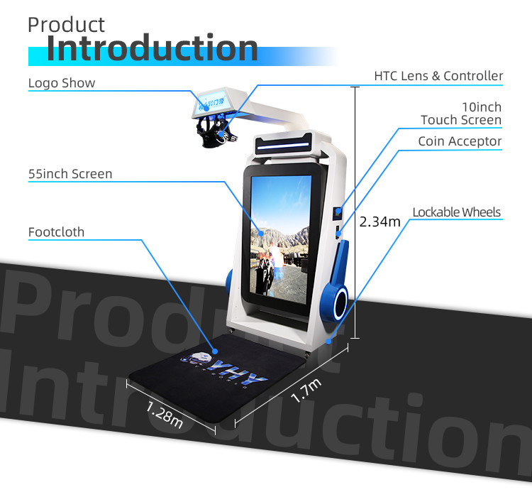 Coin Operated VR Game Simulator Platform 10 Inch Touch Screen