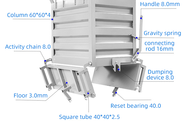 Industrial Fork Lift Drop Box Dumpster Easy Opperation
