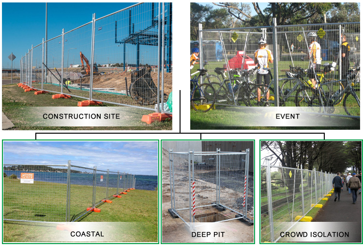 Temporary Fencing Auckland 2100mm x 2400mm width 42 microns hot dipped galvanized for sale NZ standard temp fencing