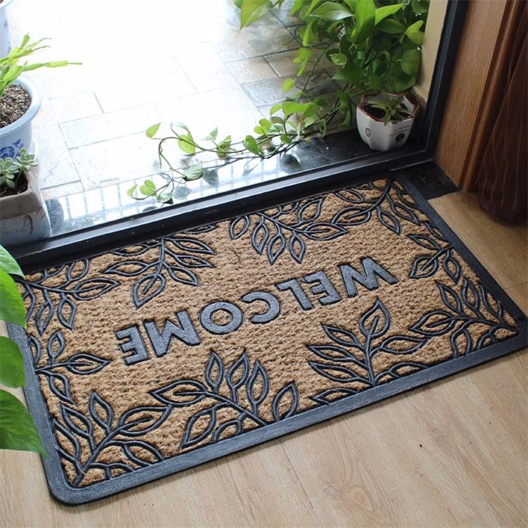 Simple Large Front Door Welcome Mats Non Bruch Rubber Slip Resistance