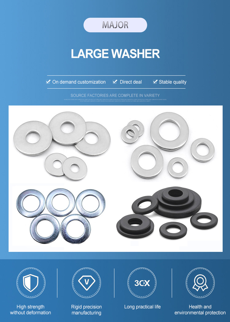 Zinc Finish carbon steel flat Washers Plain Washers with 100% Inspection