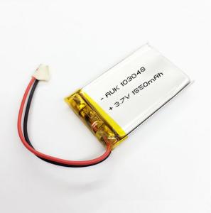 China 3.7V 1550mAh Custom LiPo Battery Lithium Polymer Overcharge Protection wholesale