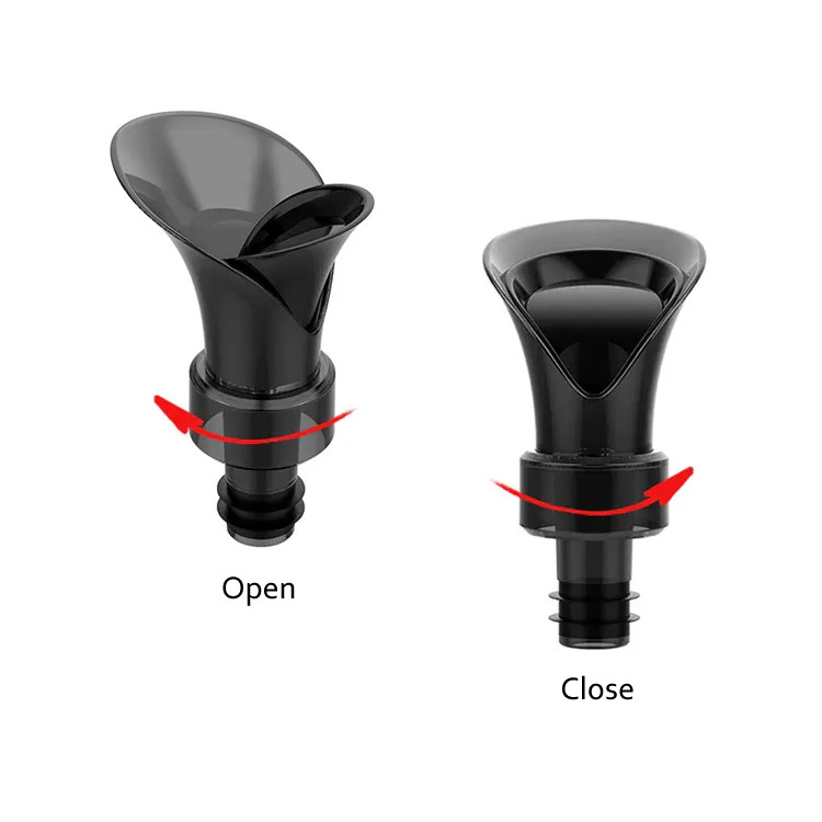 Shatterproof Reusable Wine Pourer Stopper 2 In 1 Easy To Use FDA