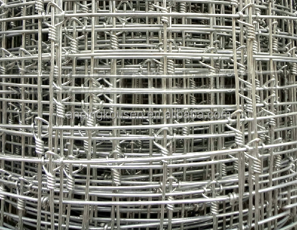 Galvanized 5-8 ft Fixed Knot Deer Cattle Fence for Farm Field Protection Square Design