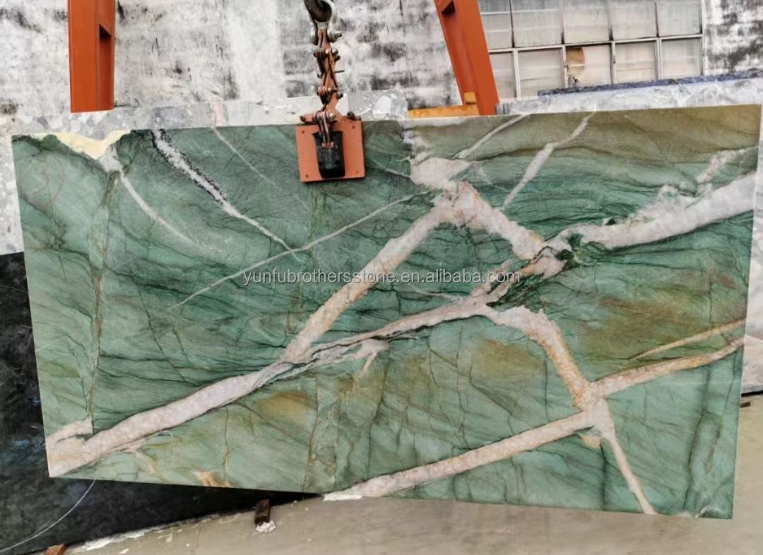 Natural Stone Brazil Marble Backlit Sodalite Green Quartzite for Bedroom Design Ideas