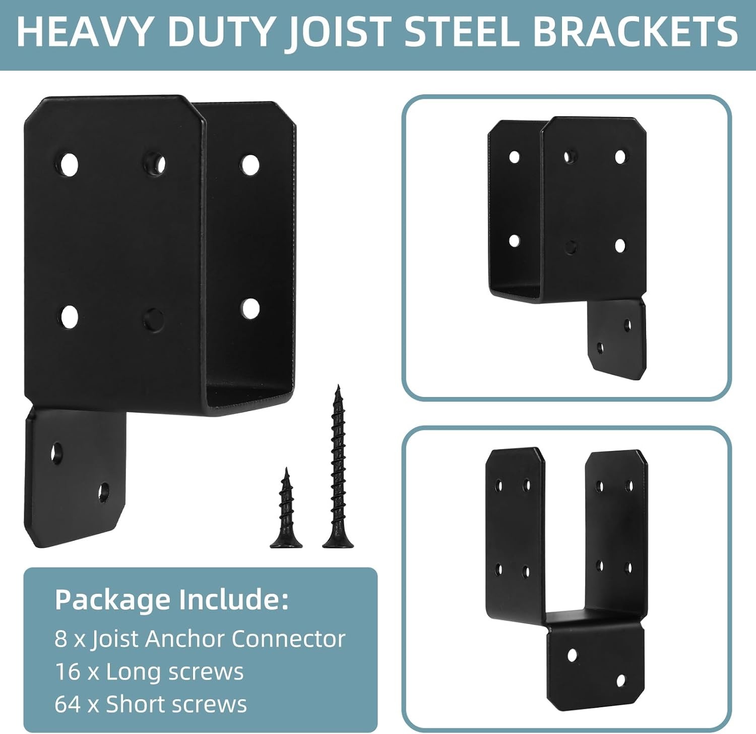 Carbon Steel Mounting Joist Hanger Brackets For 2x4 Post To Wood Deck