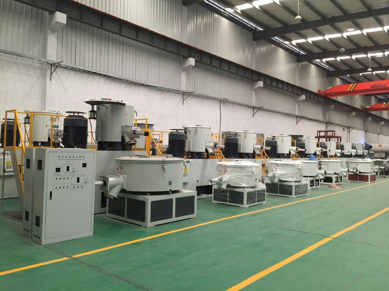 Vertical PVC Compounding Mixer , Compact Design Automatic Plastic Mixing Machine