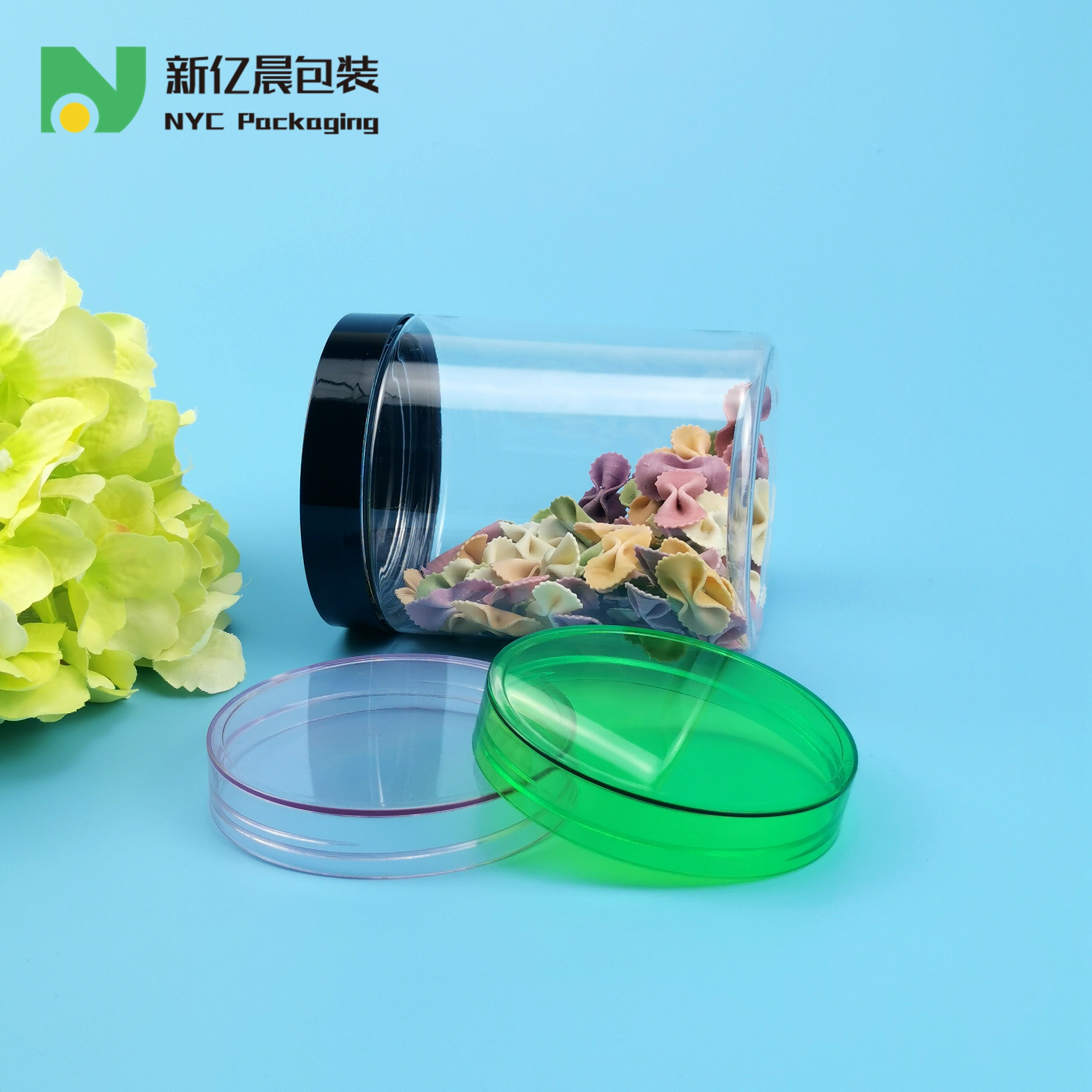 50ml 1500ml Clear Plastic Cookie Jar With Aluminum Caps