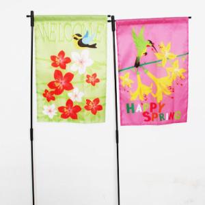 China Spring Seasonal Garden Flag Flower with hummingbird wholesale
