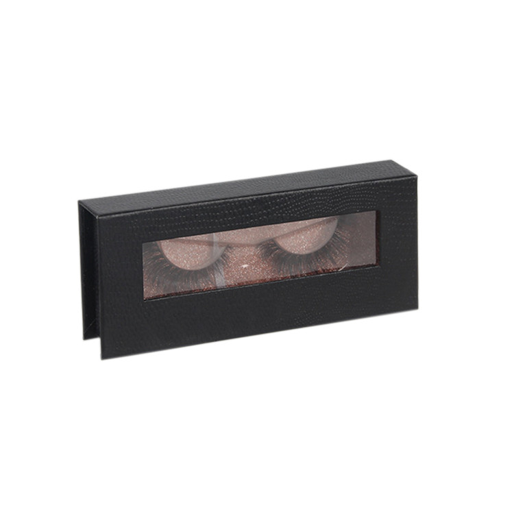 Empty Customized Own Logo Magnetic Close Paper Gift Eyelashes Box Packaging With Pvc Window