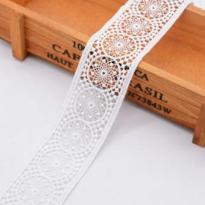 China KJ20063 Geometric 4.2cm Embroidery Lace Trim wholesale