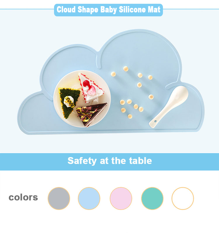 Foldable Baby Feeding Silicone High Chair Placemat BPA Free Heat Resistant