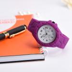 Promotional Gifts Silicone Rubber Bracelet Watch Purple Color With RoHS & CE