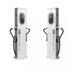 Dual Gun Floor Mounting 32A Evse EV Car Charger Station 3 Phase 14KW 22KW 44KW