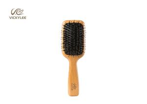 China Boar Bristle Wooden Handle 9.28 Inch Paddle Brush wholesale