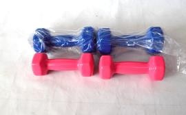 China red green ,pink ,purple .,black ,blue vinyl dipping dumbbell for children ,women excerices wholesale
