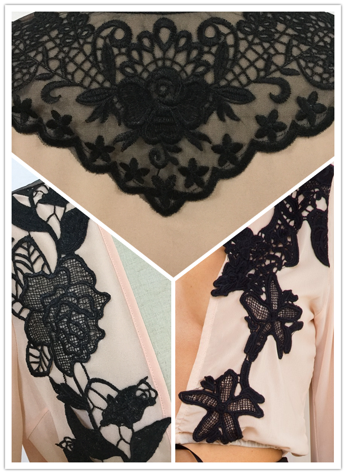 New fashion women tops puffed long sleeve ladies blouse designs