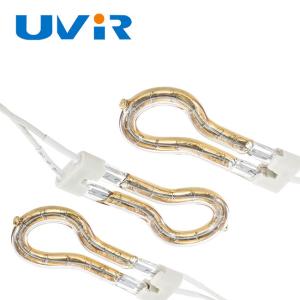 China Circular Halogen Lamp Tube Tungsten Filament With Gold Coating wholesale