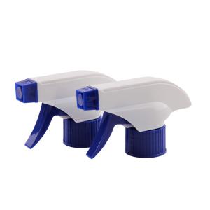 China Blue White 28mm Spray Trigger ODM Spray Bottle Trigger Heads wholesale