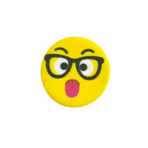 China Yellow Emoji Icing Decorations , Edible Emoji Cupcake Toppers Ready To Use wholesale