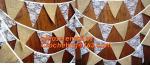 3M Vintage wedding birthday party decoration Chic burlap linen lace jute garland