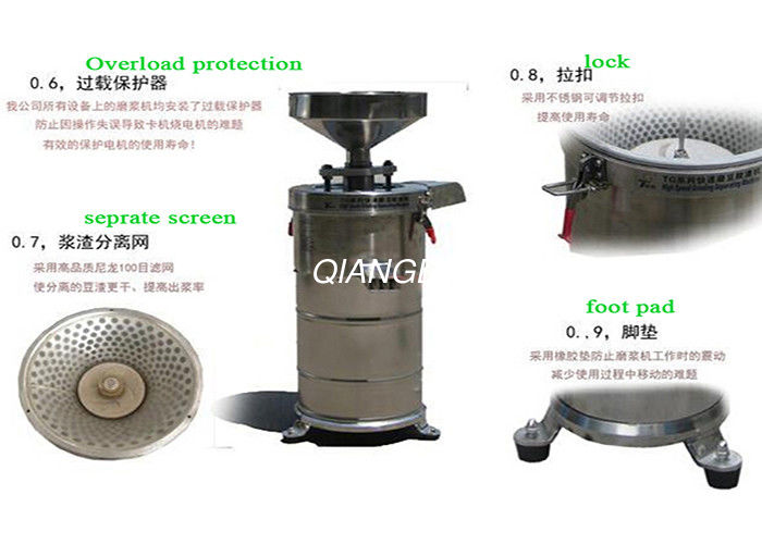 hot sell SUS304 material soybean grinder machine/soya milk making machine/soybean grinding machine