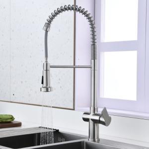 China SUS304 Stainless Steel Single Lever Pull Out Kitchen Faucet wholesale
