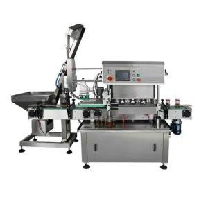 China Glass Bottle High Speed Jar Vacuum Capping Sealing Machine Linear Twist Off Capping Machine wholesale