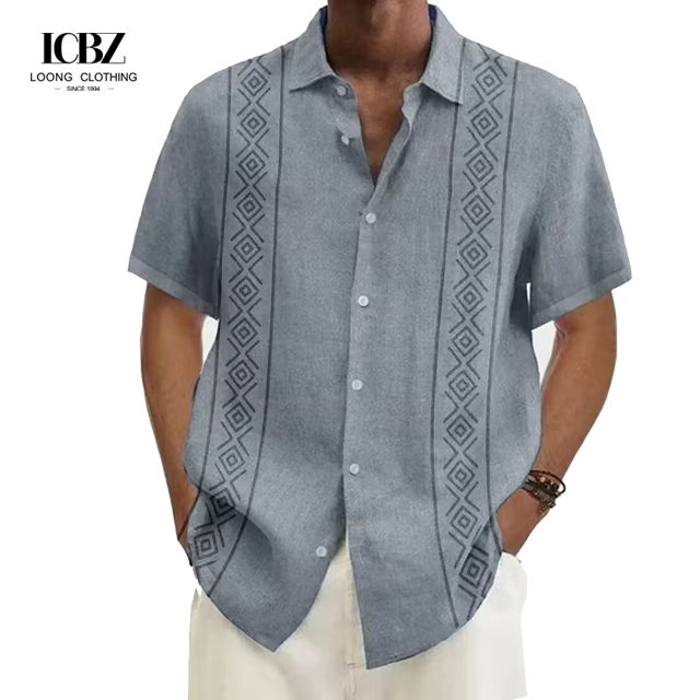 Support 7 Days Sample Order Lead Time Men's Short Sleeve Hawaiian Shirts and Shorts