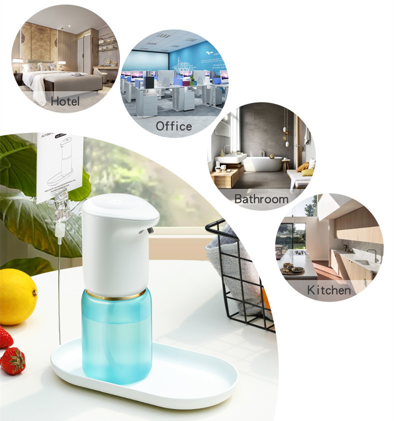 400ML Sensor Liquid Soap Dispenser CE 3.7W USB Rechargeable