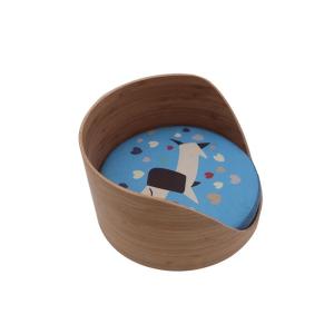 China Unbreakable Mattress Bamboo Calming Dog Bed Round 28x28x15cm wholesale