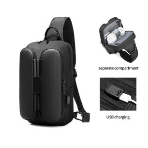 China Hot selling custom logo waterproof men fashion shoulder chest crossbody sling bag for men messenger bags wholesale