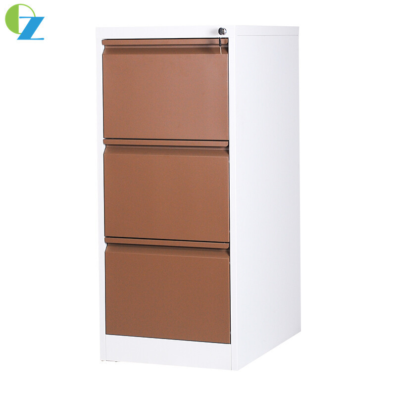 KD Or Assemble 3 Drawer Vertical Filing Cabinet Office Steel Cupboard