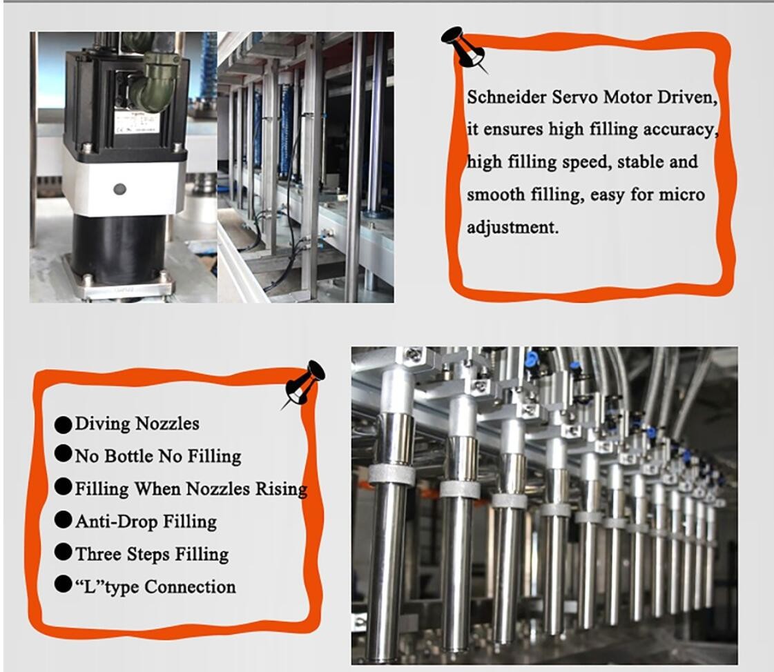 Piston High Viscosity Liquid Filling Machine Servo Motor Driven