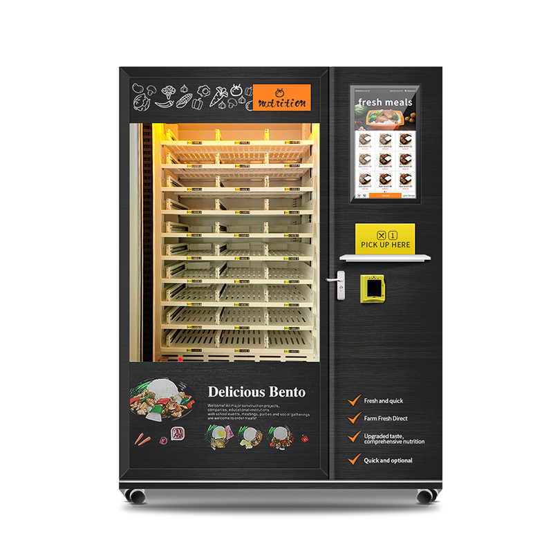 GYM Healthy Food Nutritious diet Vending Machine Semi-Automatic Customized Hot Food Vending Machine With 3 Microwave