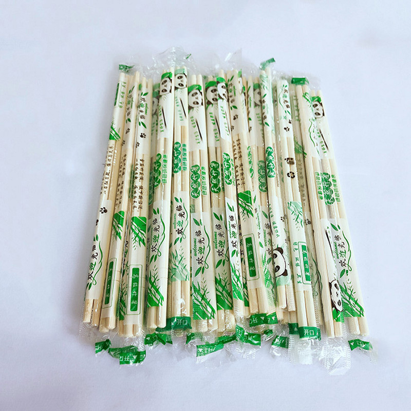 Paper Wrapped Round Bamboo Chopsticks For Restaurant