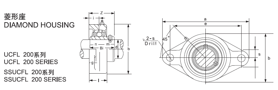 Non - Standard Stainless Steel Pillow Block Bearing OEM , Auto Axle Bearing SSUCFL204