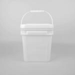 5 Liter Polypropylene White Square Plastic Buckets For Detergent