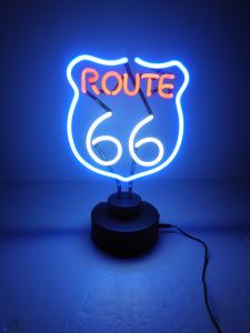 China Route 66 Neon Light Desk Lamp Glass Tube Neon Sign 10x10 wholesale
