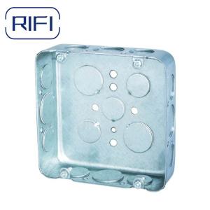 China Galvanized Steel Junction Box For 5x5 Inch Square Electrical Metal Box wholesale